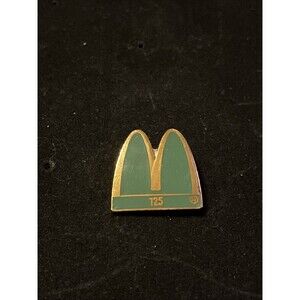 McDonald’s Golden Arches Green Number 125 Employee‎ Lapel Hat Pin